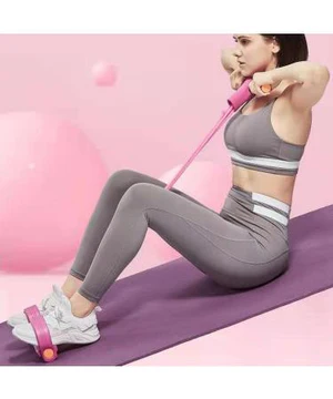 Zayvora 4-Tube Pedal Resistance Band – حبل مقاومة بدواسات بأربع أنابيب