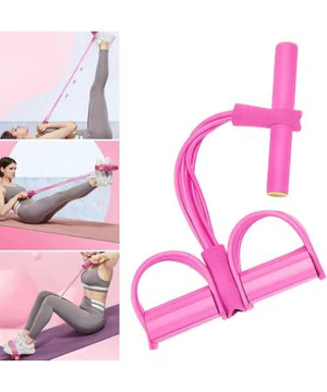 Zayvora 4-Tube Pedal Resistance Band – حبل مقاومة بدواسات بأربع أنابيب
