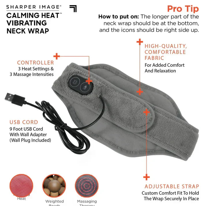 Calm Heat Massaging Neck Wrap – لفافة تدفئة وتدليك للرقبة من كالم