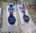 Zayvora Casio Black Chain Blue Dial Couple Watch