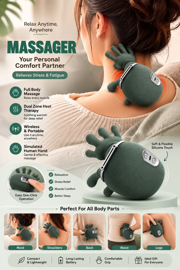 Zayvora Shoulder & Neck Massager | جهاز تدليك الرقبة والكتفين